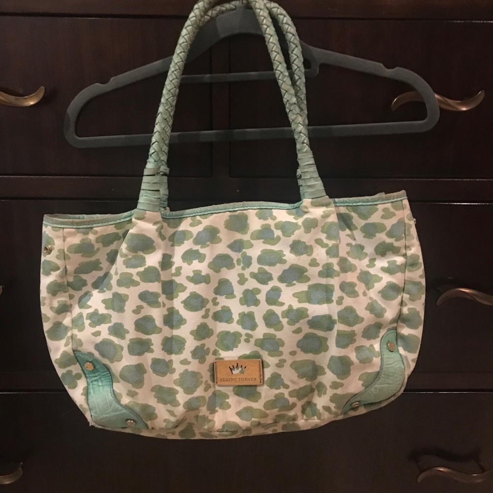 Elaine Turner lepard handbag.